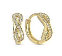 dKeniz - Creolen 925/- Sterling Silber Zirkonia weiß 1 ct Weiss Damen