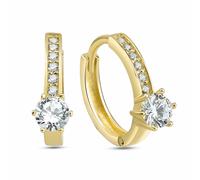 dKeniz - Creolen 925/- Sterling Silber Zirkonia weiß 1 ct Weiss Damen