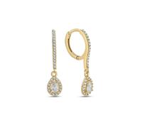 dKeniz - Ohrhänger 925/- Sterling Silber Zirkonia weiß Ohrringe 1 ct Weiss Damen