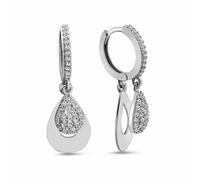 dKeniz - Ohrhänger 925/- Sterling Silber Zirkonia weiß Ohrringe 1 ct Weiss Damen