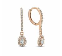 dKeniz Ohrhänger 925/- Sterling Silber Zirkonia weiß Rosé Damen