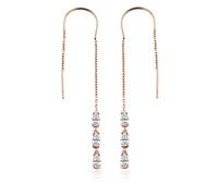 dKeniz Ohrhänger 925/- Sterling Silber Zirkonia weiß Rosé vergoldet Damen