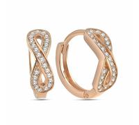 dKeniz - Creolen 925/- Sterling Silber Zirkonia weiß 1 ct Weiss Damen