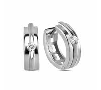 dKeniz - Creolen 925/- Sterling Silber Zirkonia weiß 1 ct Weiss Damen