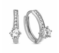 dKeniz - Creolen 925/- Sterling Silber Zirkonia weiß 1 ct Weiss Damen