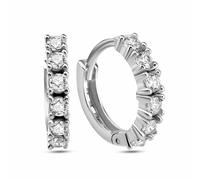 dKeniz - Creolen 925/- Sterling Silber Zirkonia weiß 1 ct Weiss Damen