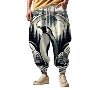 DKLOVIFU Baggy Hosen Herren Jogginghose Herren Grau Y2K Hosen Herren Weiße Cargohose Herren Jogginghose Herren Red Baumwolle Grün Lange Laufhose Herren Graue Jogginghose Herren