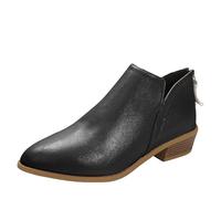 DKLOVIFU Boots Damen Schwarz Braune Stiefeletten Damen Lack Stiefeletten Damen Stiefeletten Frühling Damen Stiefeletten Damen Rose Winter Damen Stiefeletten Stiefeletten Damen Größe 34