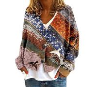 DKLOVIFU Damen Pullover Herbst Strickpulli Damen Damenpullover Langarm Elegant Damen Baseball Pullover Grobstrickpullover Damen Roter Damen Pullover Dünner Pullover Damen