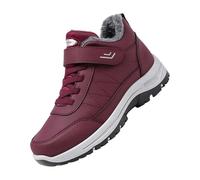 DKLOVIFU Damen Stiefeletten Stiefeletten Bordeaux Damen Herbstschuhe Damen Boots Weite H Winter Stiefeletten Damen Gefüttert Schwarz Boots Plateau Damen Schwarz Schuhe Damen Stiefeletten Blockabsatz