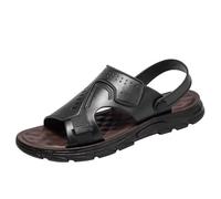 DKLOVIFU House Slippers Herren-Sommersandalen mit Weicher Sohle Rutschfest Geeignet zum Fahren Dicke Sohlen Tragen Sie Lässige Strandsandalen Herren Schuhe Business Schnalle Latschen