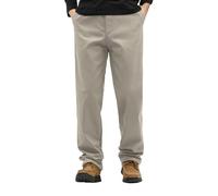 DKLOVIFU Jogginghose Herren Baggy Men s Suit Trousers with Pleat and Expandable Waistband Classic Cut Outwear Schwarze Cargohose 3 4 Leinenhose