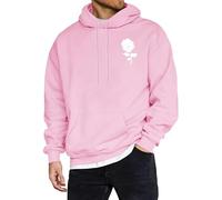 DKLOVIFU Kapuzenpullover Herren Hoodie Männer Rose Drucken Sweatshirt Streetwear Sweatjacke Langarm Blumendruck Kapuzenpulli Herbst Winter Freizeit Pullover mit Kordelzug Grafikdruck