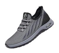 DKLOVIFU Latschen Herren Modische Herren Sneakers für den Flache Schuhe Leicht Atmungsaktiv Gewebtes Mesh Outdoor Schuhe Pantoletten Leder Latschen