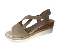 DKLOVIFU OrthoStella - ergonomische schmerzlindernde Sandalen Damen Sommer Orthopädische Schuhe Plateau Sandaletten