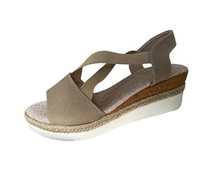 DKLOVIFU OrthoStella - ergonomische schmerzlindernde Sandalen Damen Sommer Orthopädische Schuhe Plateau Sandaletten
