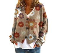 DKLOVIFU Strickpullover Damen Bekleidung Damen Langarmshirt Sport Damen Pullover Damen Gelb Damenpullover Langarm Winter Pullover Damen Kuschelig Oversize Pullover