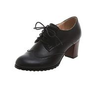 DKLOVIFU Winterboots Damen Kampfstiefel Damen Festival Schuhe Viktorianische Stiefeletten Damen Stiefeletten Damen Schwarz Spitz Stiefeletten Gefüttert Schwarz Damen Stiefeletten Damen Winter Elegant