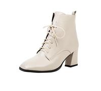 DKLOVIFU Womens Boots Stiefeletten Für Damen Stiefeletten Braun Damen Stiefeletten Für Damen Schwarz Stiefeletten Damen 43 Größe Damen Stiefeletten Leder Absatz Damen Winter Stiefeletten Gefüttert