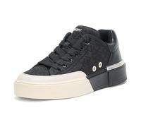 DKNY Damen Bradley Logo Platform Lace Up Sneaker, Schwarz/Weiß, 39 EU