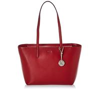 DKNY Damen Bryant Medium Leather Tote Bag Tragetasche, hellrot