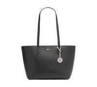 DKNY Damen Bryant Medium Leather Tote Bag Tragetasche, Schwarz/Gold