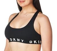 DKNY Damen Cozy Boyfriend Racerback Bralette, Schwarz/Weiß, Medium