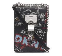 DKNY Damen Elissa Phone Crossbody Umhängetasche, Schwarz/Grau