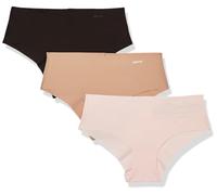 DKNY Damen Litewear Cut Anywhere 3 Pack Hipster-Höschen, Schwarz/Glanz/Perlcreme, M