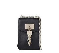 DKNY Damen Phone Crossbody Umhängetasche, Schwarz/Gold Elissa Small