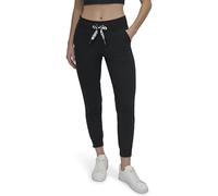 DKNY Damen Two Tone Drawcord Cuffed Jogger Sweatpants, Schwarz, M EU