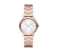 DKNY Damenuhren Soho D, Dreizeiger Uhrwerk, 34mm Rose Gold Edelstahlgehäuse mit Edelstahlarmband, NY6622