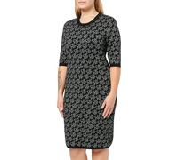 DKNY,Dress,S/S Logo Intarsia SW,Black/Silver Lurex,XL