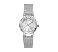DKNY Eastside Mini Damenuhr 28 mm Edelstahl Silber, Quarz Armbanduhr mit Zirkonia, analog, gehärtetes Mineralglas, 5 ATM wasserdicht