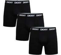 DKNY Flex Mikrofaser Herren-Boxershorts, feuchtigkeitsableitende Unterwäsche für Herren, 3er-Pack, Schwarz/Schwarz/Schwarz, X-Large