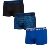 DKNY Herren Flex Low Flex Trunks - Low Rise Boxershorts, Unterwäsche, 3er-Pack, Blacklapis/Lapisblue/Blklapis, Large