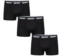DKNY Herren Flex Low Flex Trunks - Low Rise Boxershorts, Unterwäsche, 3er-Pack, Schwarz/Schwarz/Schwarz, Large