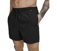 DKNY Herren Lightweight Quick Dry Volley UPF 40+ Protection Swim Trunk Badehose, Schwarz, XL