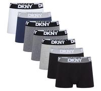 DKNY Herren Seattle Badehosen, Schwarz/Grau/Marineblau/Weiß, M EU