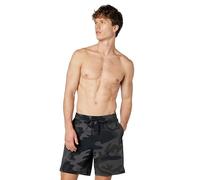 DKNY Herren Stretch Quick Dry Volley UPF 40+ Protection Swim Trunk Badehose, Schwarz Camouflage, L