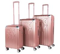 DKNY - Leicht Koffer Set Polycarbonat Reisekoffer Set für Flugreisen - Dauerhaft Hartschalenkoffer Set - Kofferset Hartschale mit TSA Kombinationsschloss, Rosa