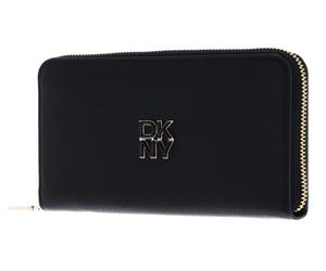 DKNY Milan Tie Zip Around Wallet Blk / Gold