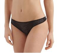 DKNY Modern Lace Trim Thong Schwarz Nylon X-Large Damen