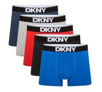 DKNY Herren Trunks WALPI - 5er-Pack Schwarz/Grau/Rot/Blau