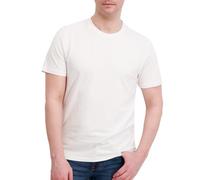 DKNY Weiches Baumwoll-T-Shirt für Herren - einfarbig, lässig, mit Rundhalsausschnitt, bequemes, hochwertiges Herren-T-Shirt mit klassischer Passform, Weiss/opulenter Garten, L