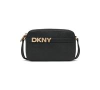 DKNY Women's Avril Camera Bag Cow Leather Coated with 100% Polyurethane, Black and Gold
