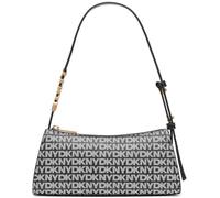 DKNY Women's Avril TOP Zip Shoulder Bag, Black and Black Logo