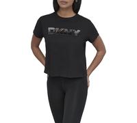 DKNY,Women's Blouse/Shirt,OMB Sequin LG SS Tee,BLK/Gunmetal,XXS