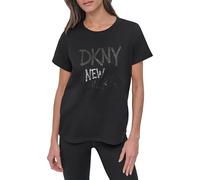 DKNY,Women's Blouse/Shirt,RHSTN GRFTI LG SS TE,BLK/Black,S
