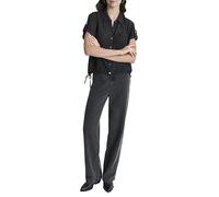 DKNY,Women's Blouse/Shirt,S/S TECH Crinkle DRA, Black,S